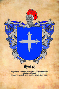 Escudo heráldico del apellido Entío