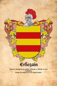 Escudo heráldico del apellido ERDOZAIN