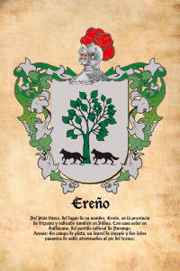 Escudo heráldico del apellido EREÑO