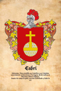 Escudo heráldico del apellido ESBRI