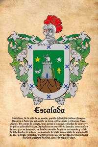 Escudo heráldico del apellido ESCALADA