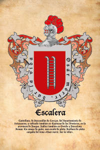 Escudo heráldico del apellido ESCALERA
