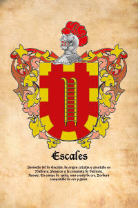 Escudo heráldico del apellido ESCALES