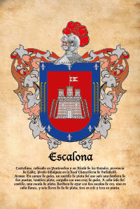 Escudo heráldico del apellido ESCALONA