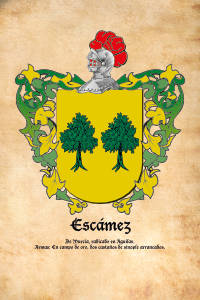 Escudo heráldico del apellido ESCAMEZ