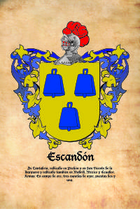 Escudo heráldico del apellido ESCANDON