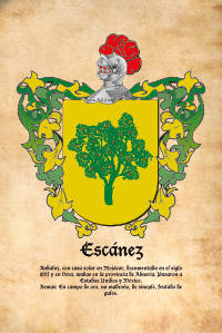 Escudo heráldico del apellido ESCANEZ
