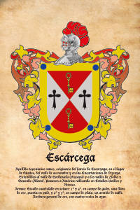 Escudo heráldico del apellido Escárcega
