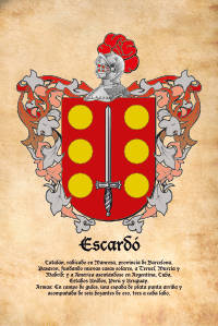 Escudo heráldico del apellido ESCARDÓ