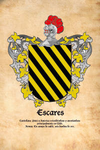 Escudo heráldico del apellido ESCARES
