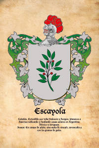 Escudo heráldico del apellido ESCAYOLA