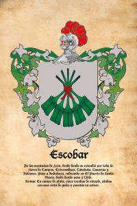 Escudo heráldico del apellido ESCOBAR
