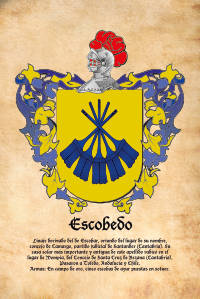 Escudo heráldico del apellido ESCOBEDO