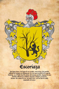Escudo heráldico del apellido ESCORIAZA