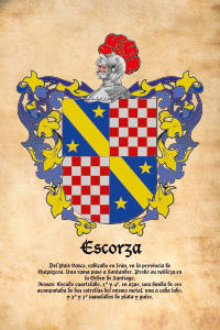 Escudo heráldico del apellido ESCORZA