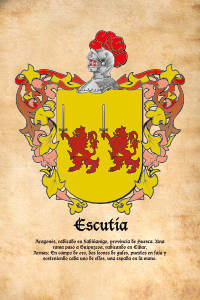 Escudo heráldico del apellido ESCUTIA
