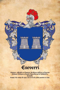 Escudo heráldico del apellido ESEVERRI