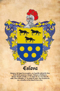 Escudo heráldico del apellido ESLAVA