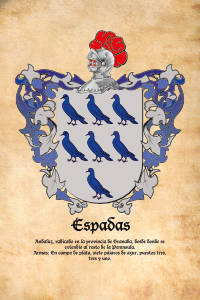 Escudo heráldico del apellido ESPADAS