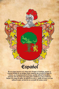 Escudo heráldico del apellido ESPAÑOL