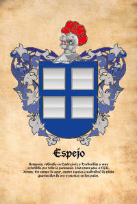 Escudo heráldico del apellido ESPEJO