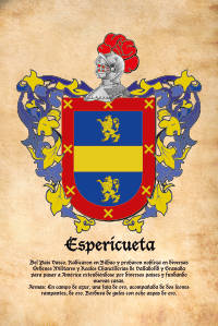 Escudo heráldico del apellido ESPERICUETA
