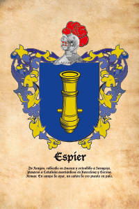 Escudo heráldico del apellido ESPIER