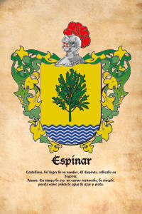 Escudo heráldico del apellido ESPINAR