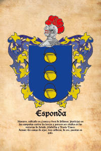 Escudo heráldico del apellido ESPONDA