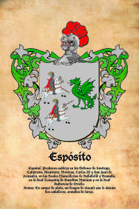 Escudo heráldico del apellido ESPOSITO