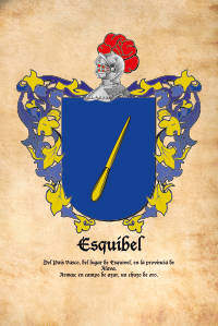 Escudo heráldico del apellido ESQUIBEL