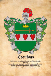 Escudo heráldico del apellido Esquivas