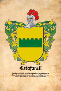 Escudo heráldico del apellido ESTAFANELL
