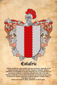 Escudo heráldico del apellido ESTALRIC