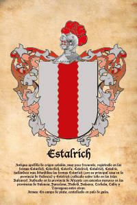Escudo heráldico del apellido ESTALRICH