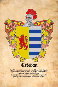 Escudo heráldico del apellido ESTEBAN