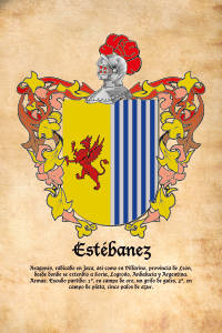 Escudo heráldico del apellido ESTEBANEZ
