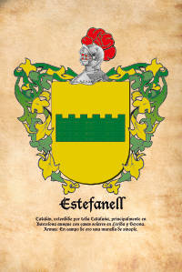Escudo heráldico del apellido ESTEFANELL