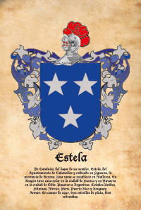 Escudo heráldico del apellido ESTELA