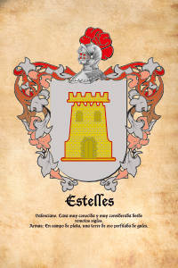 Escudo heráldico del apellido ESTELLES