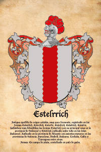 Escudo heráldico del apellido ESTELRRICH