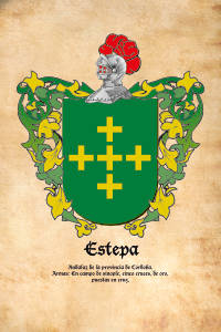 Escudo heráldico del apellido ESTEPA