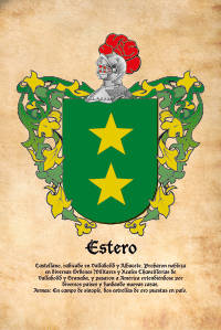 Escudo heráldico del apellido ESTERO