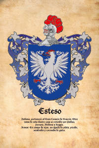 Escudo heráldico del apellido ESTESO