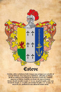 Escudo heráldico del apellido ESTEVE