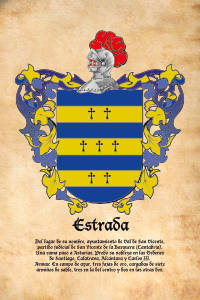 Escudo heráldico del apellido ESTRADA
