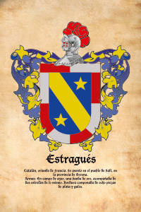 Escudo heráldico del apellido ESTRAGUES