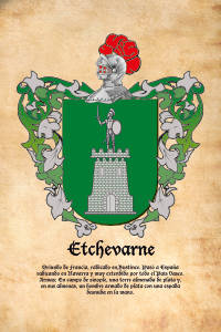 Escudo heráldico del apellido ETCHEVARNE