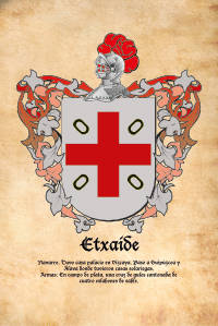 Escudo heráldico del apellido ETXAIDE