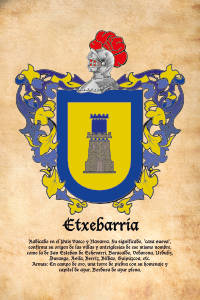 Escudo heráldico del apellido ETXEBARRIA